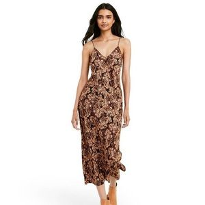 NWT Nili Lotan X Target Women’s Paisley Print Slip Dress Brown M